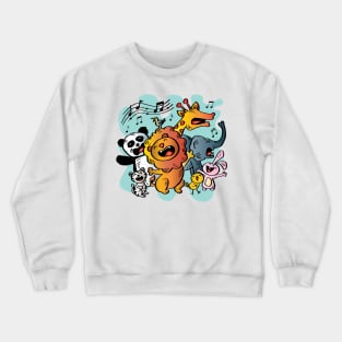 Cute cartoon animals Crewneck Sweatshirt